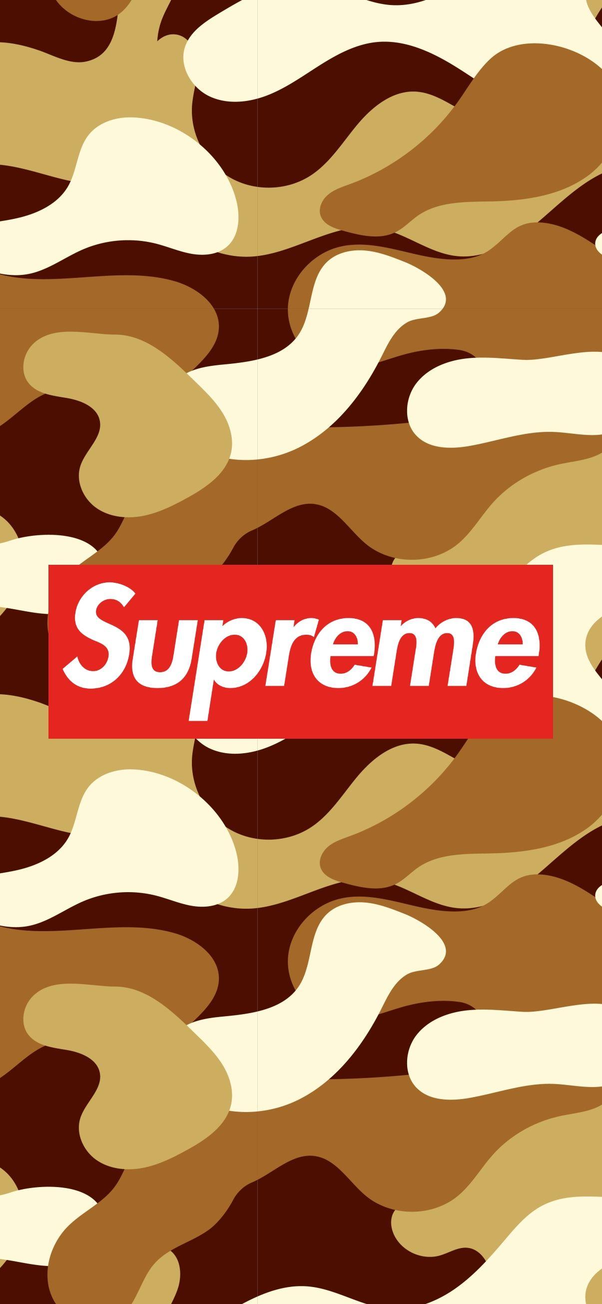 1205x2609 Supreme camouflage iphone wallpaper