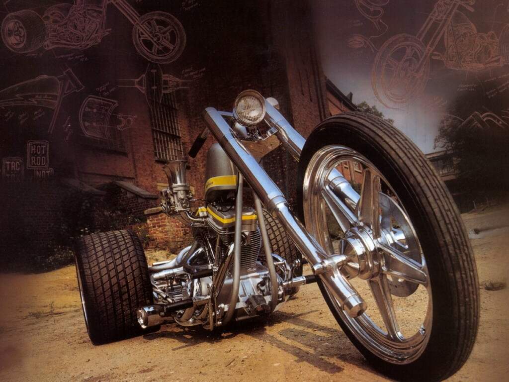 1024x768 Harley Davidson 3D Wallpaper