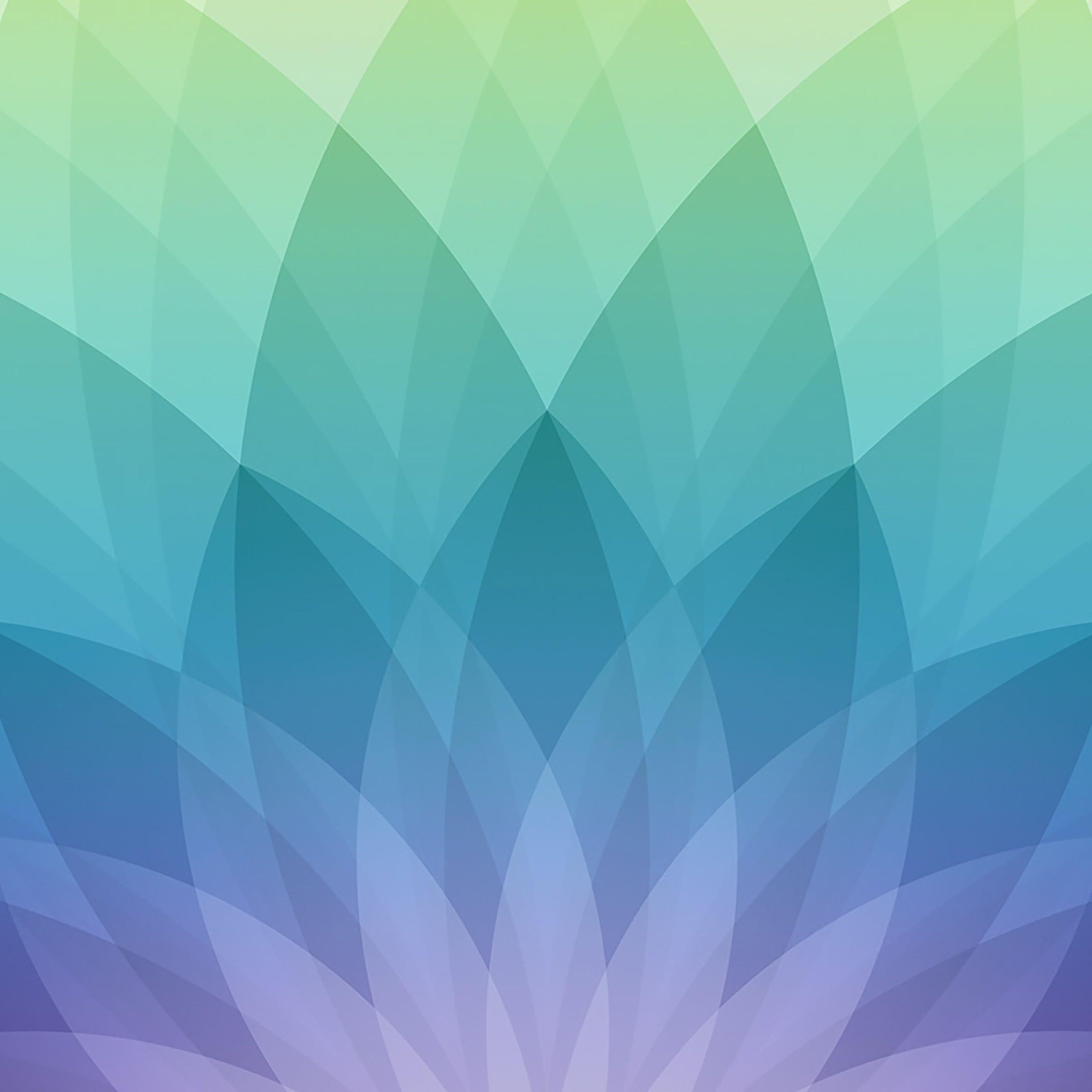 2448x2448 Pattern Apple spring events, green, and blue purple. wallpaper.sc