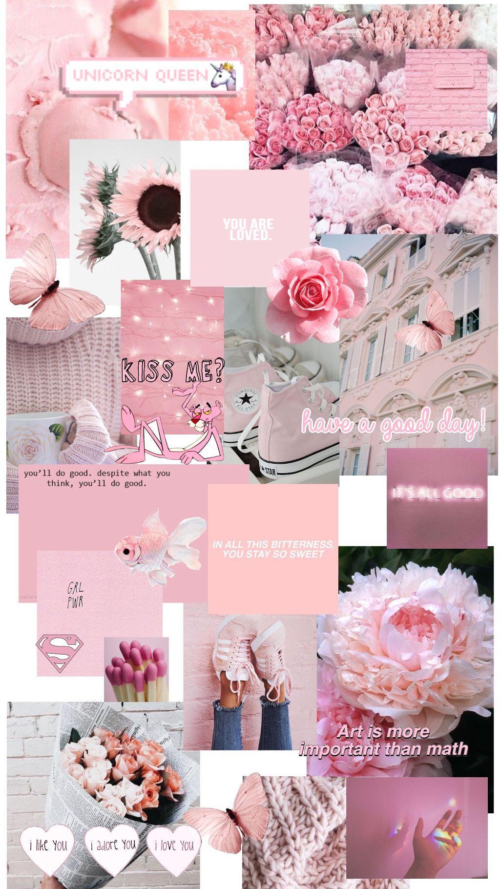 Aesthetic Pink Collage Wallpapers - Top Free Aesthetic Pink Collage Backgrounds - WallpaperAccess
