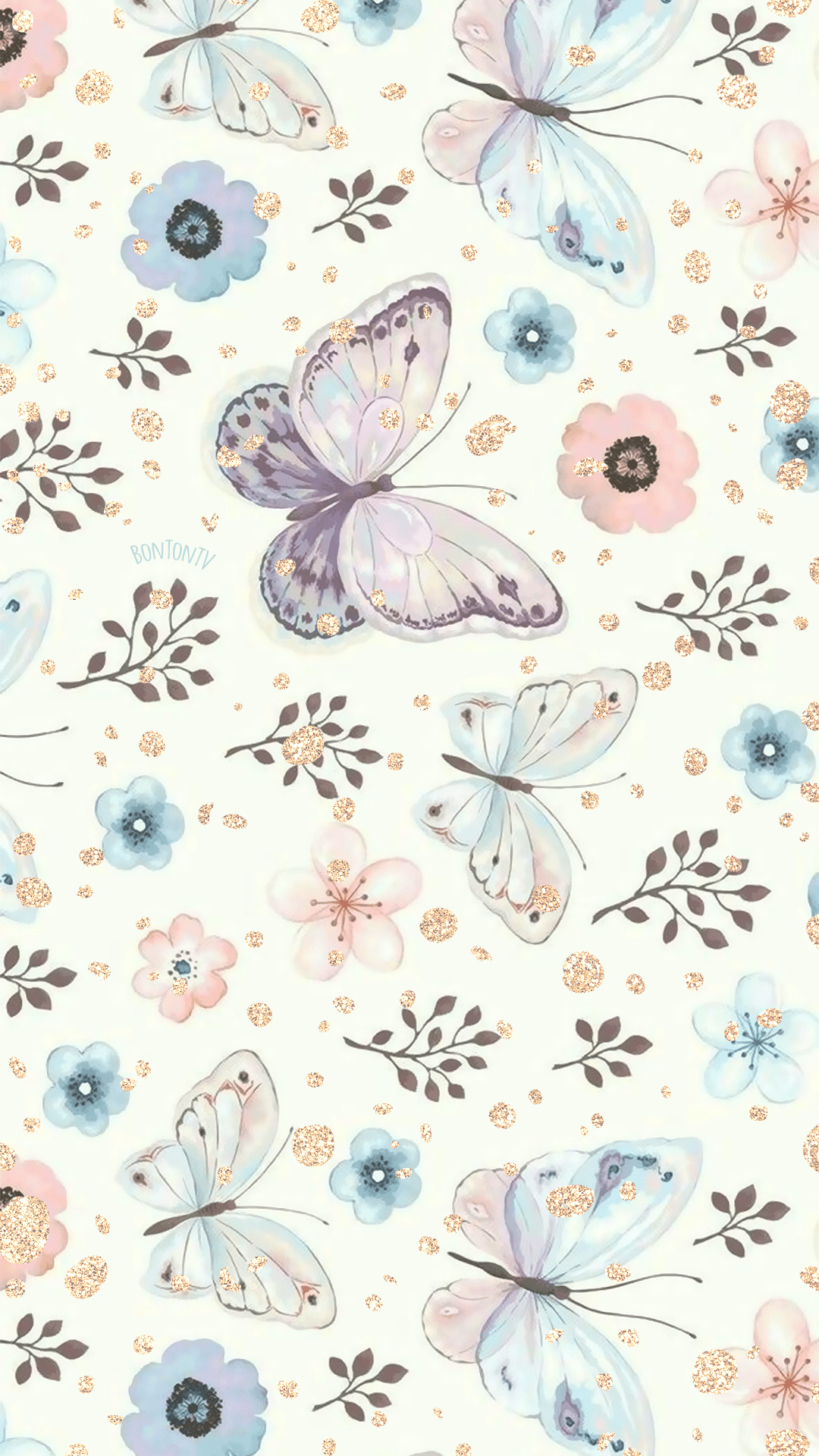 1080x1920 Phone Wallpaper HD Watercolor Butterfly BonTon TV