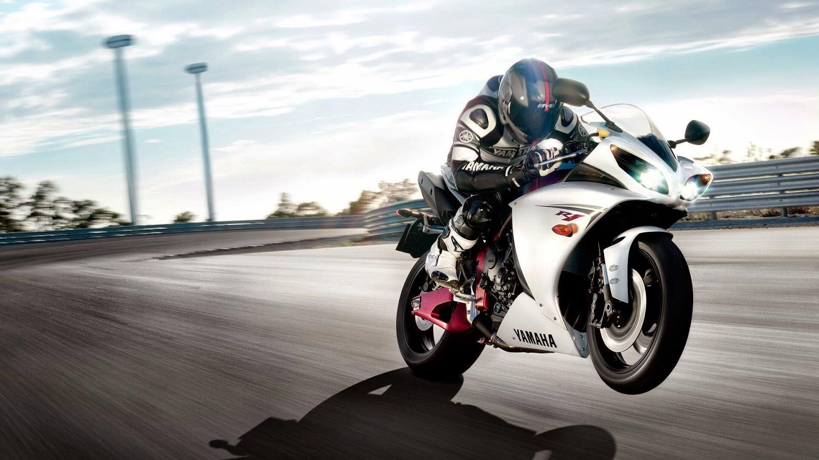 1600x900 White Motorcycle Yamaha YZF R1 2014 Wallpaper Wallpaper. High