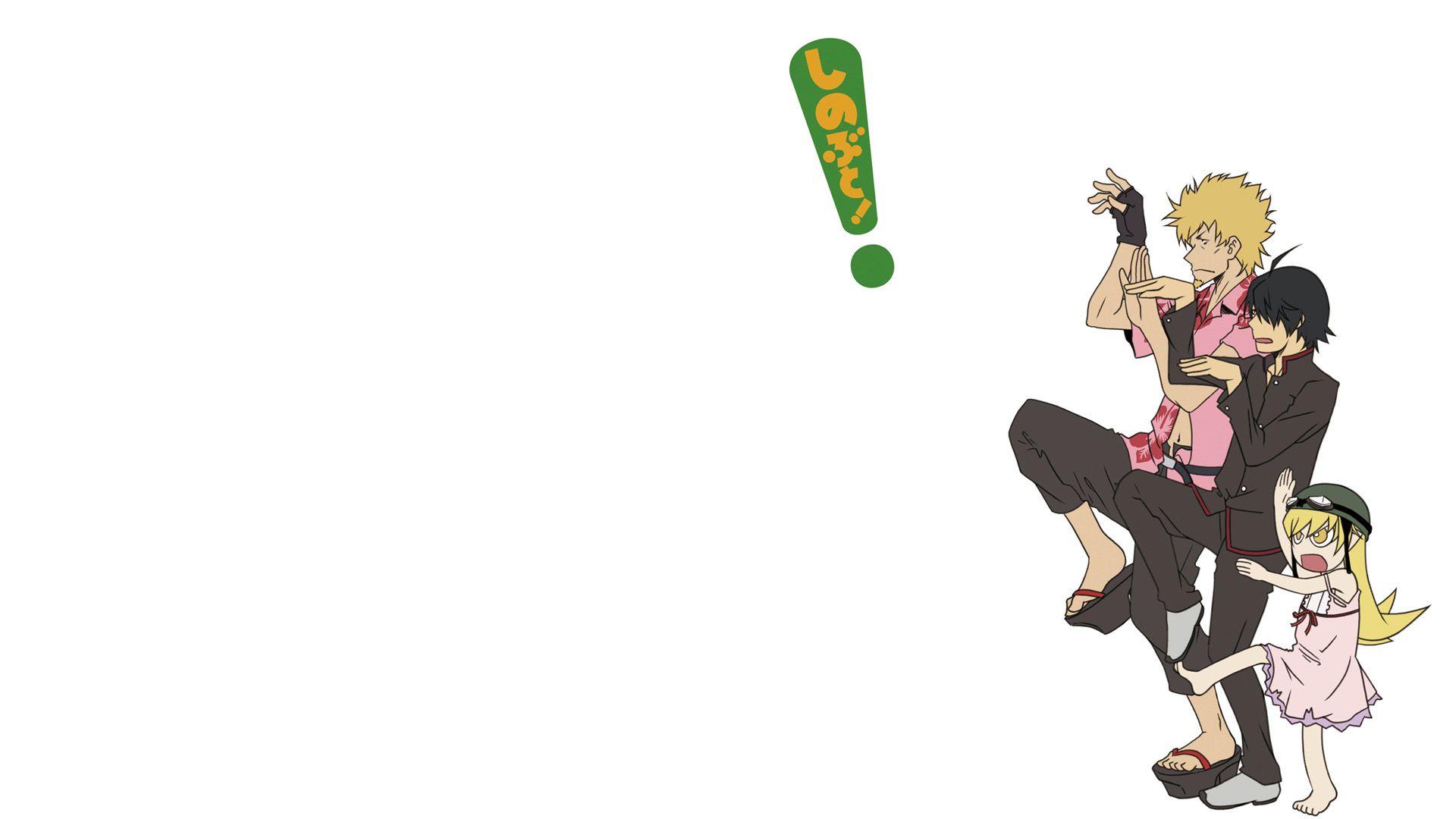 1920x1080 Free download Bakemonogatari Araragi Koyomi Oshino Shinobu simple background [1920x1080] for your Desktop, Mobile & Tablet. Explore Koyomi Araragi Wallpaper. Koyomi Araragi Wallpaper
