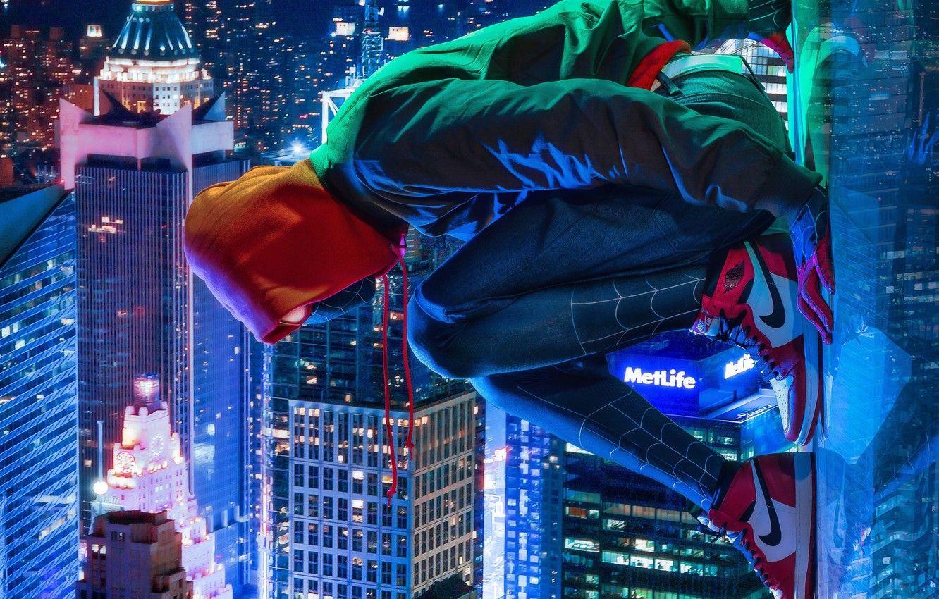 1332x850 Wallpaper New York, Comics, Spider Man, Miles Morales, Ultimate