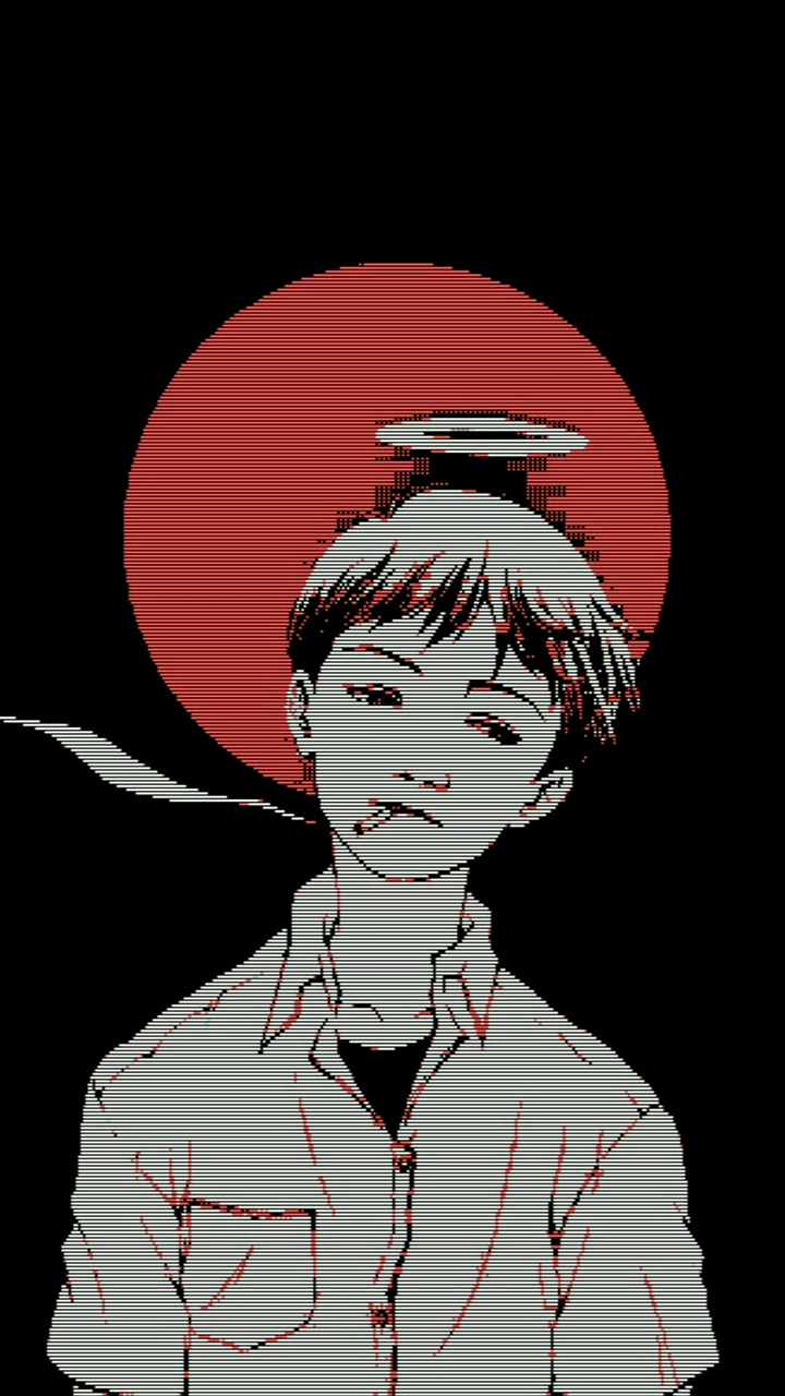 Black hair Mangaka Desktop Anime, glitch effect, black Hair, computer,  computer Wallpaper png | PNGWing