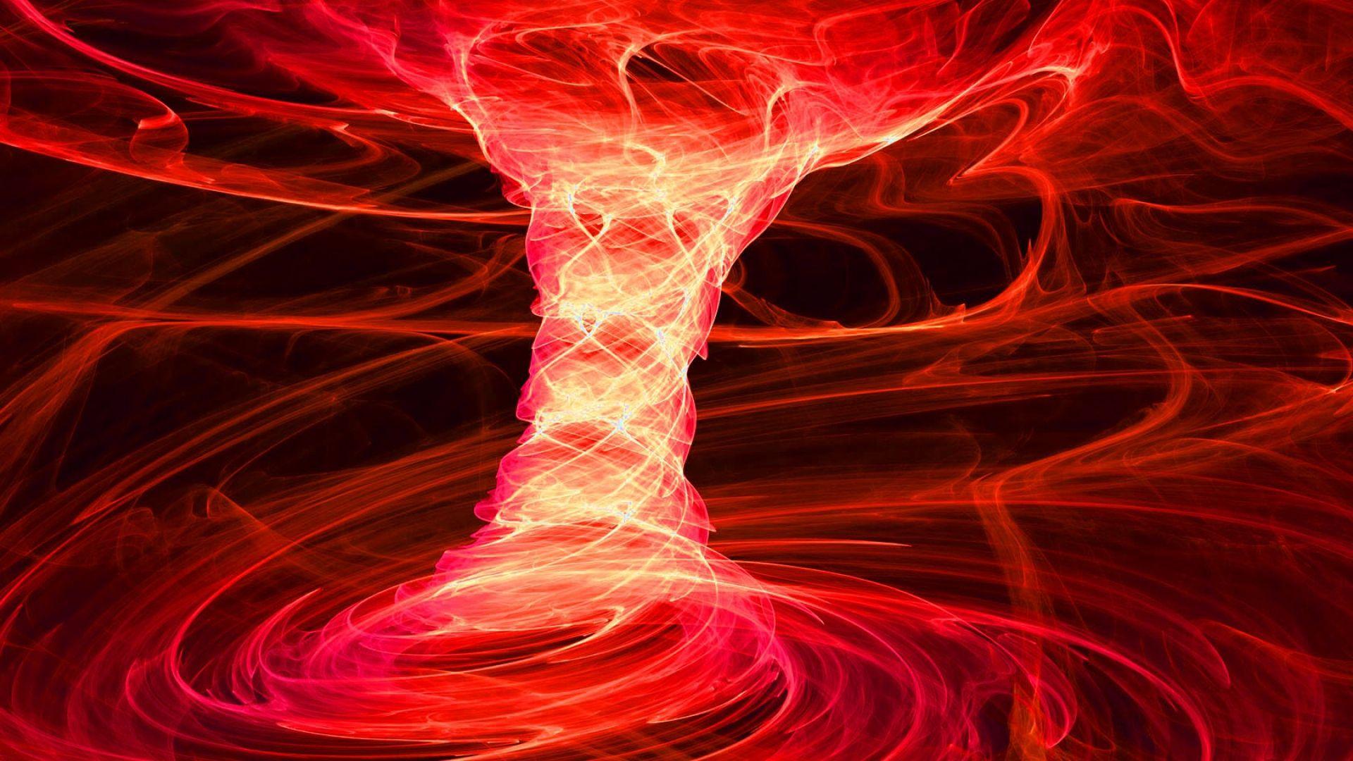 1920x1080 Download Wallpaper 1920x1080 abstract, red, tornado, fire Full HD