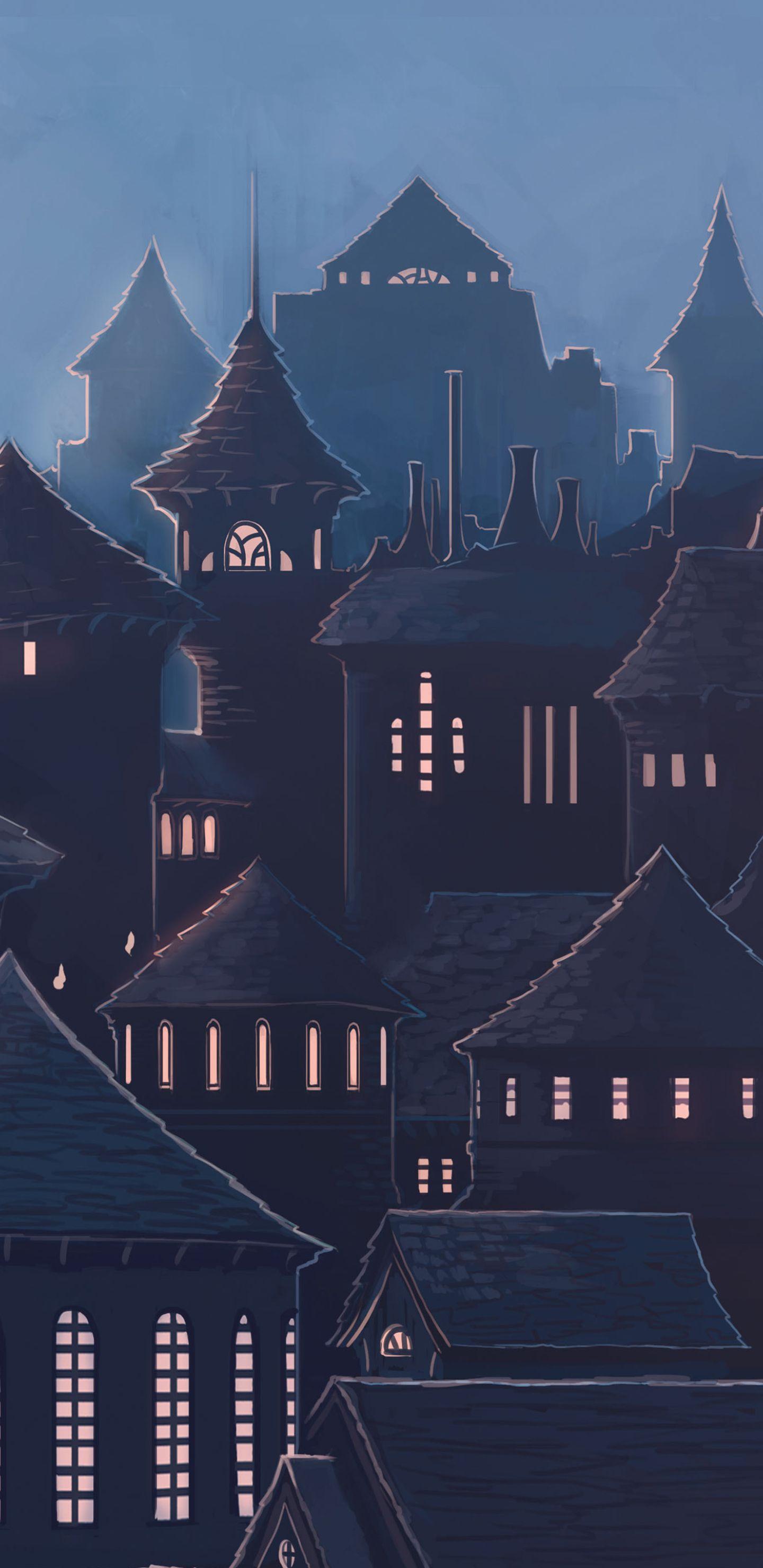 1440x2960 Hogwarts Harry Potter School Samsung Galaxy Note S9