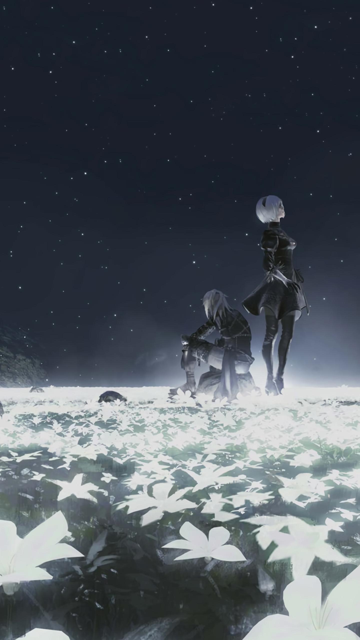 1440x2560 Nier Automata Symphony Concert 2020 Wallpaper. Cat with Monocle