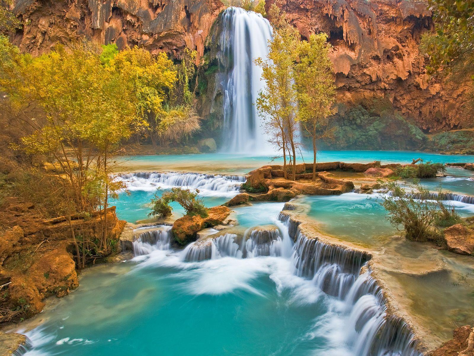 1600x1200 Havasu Falls is known throughout the world and has appeared