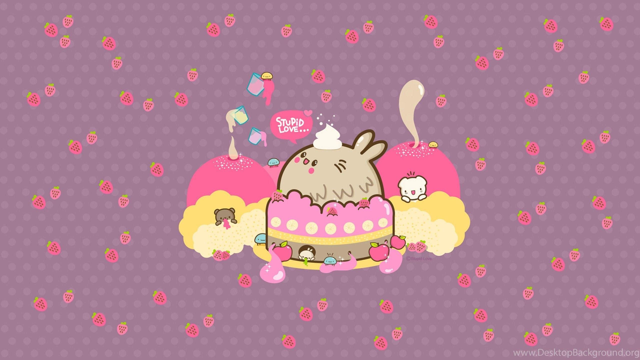 2560x1440 Kawaii Background Wallpaper