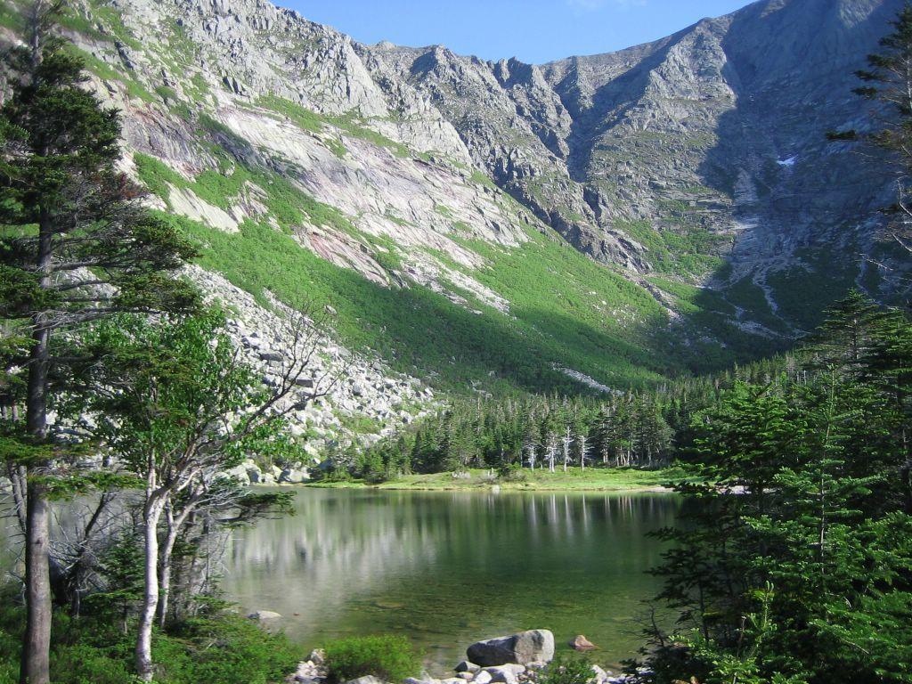 1024x768 The view of Katahdin's Knife Edge from Chimney Pond campground