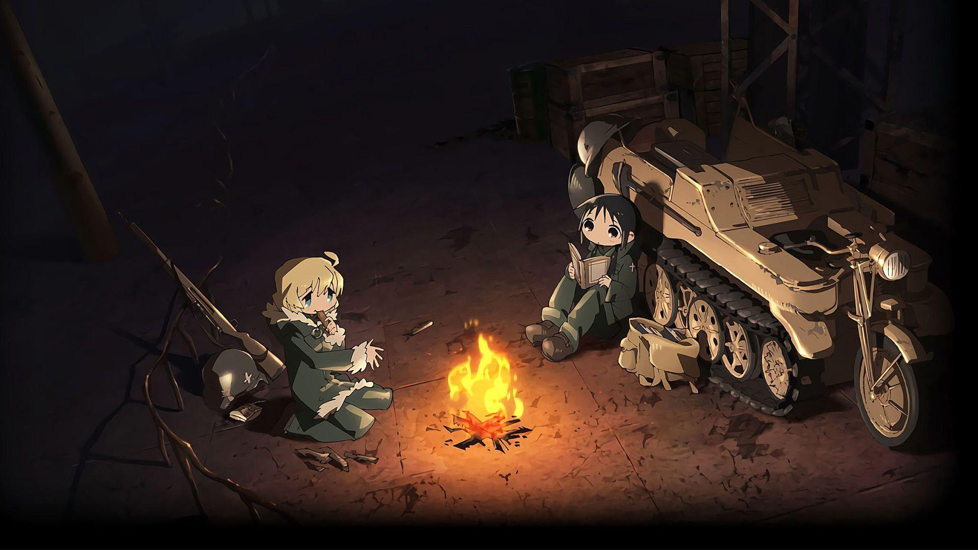 1920x1080 Girls' Last Tour Wallpaper: Image, Anime Category