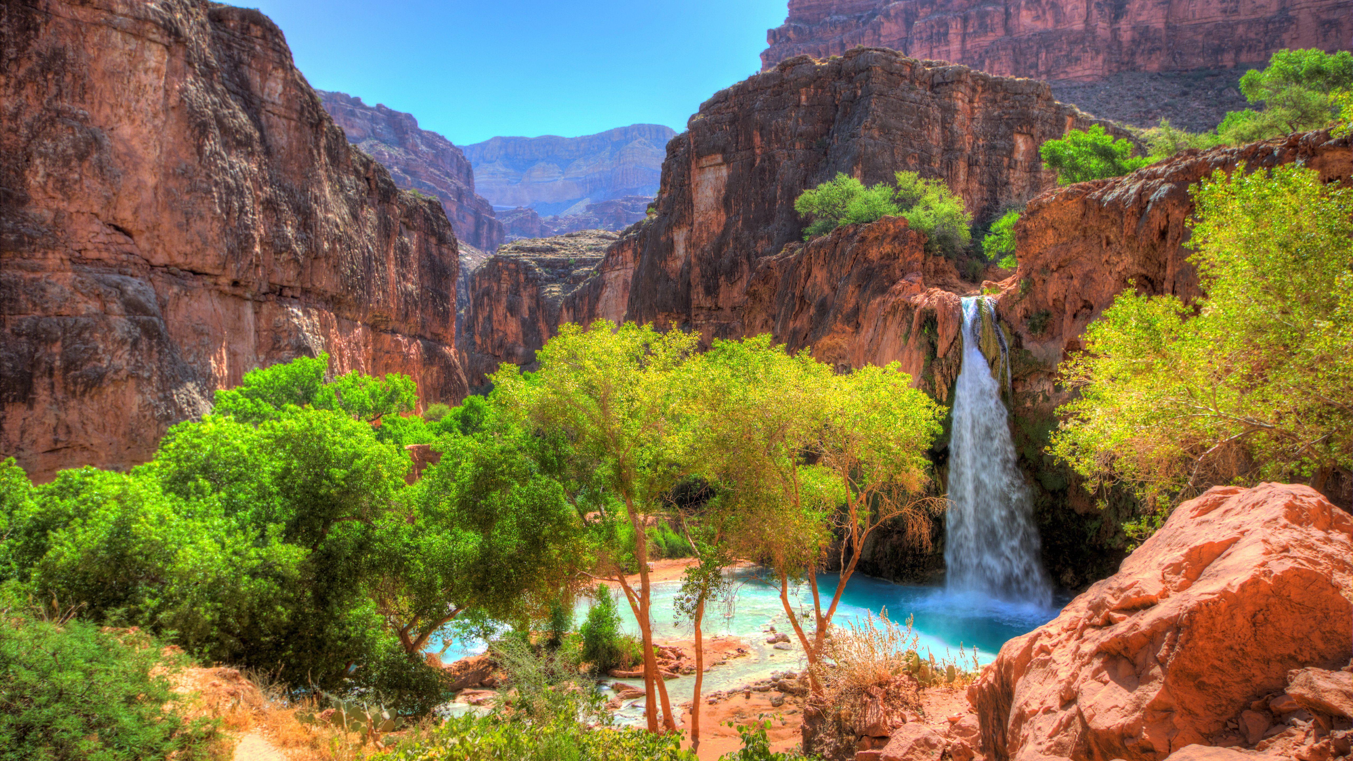 5120x2880 Download desktop wallpaper Havasu Falls Grand Canyon Arizona Usa