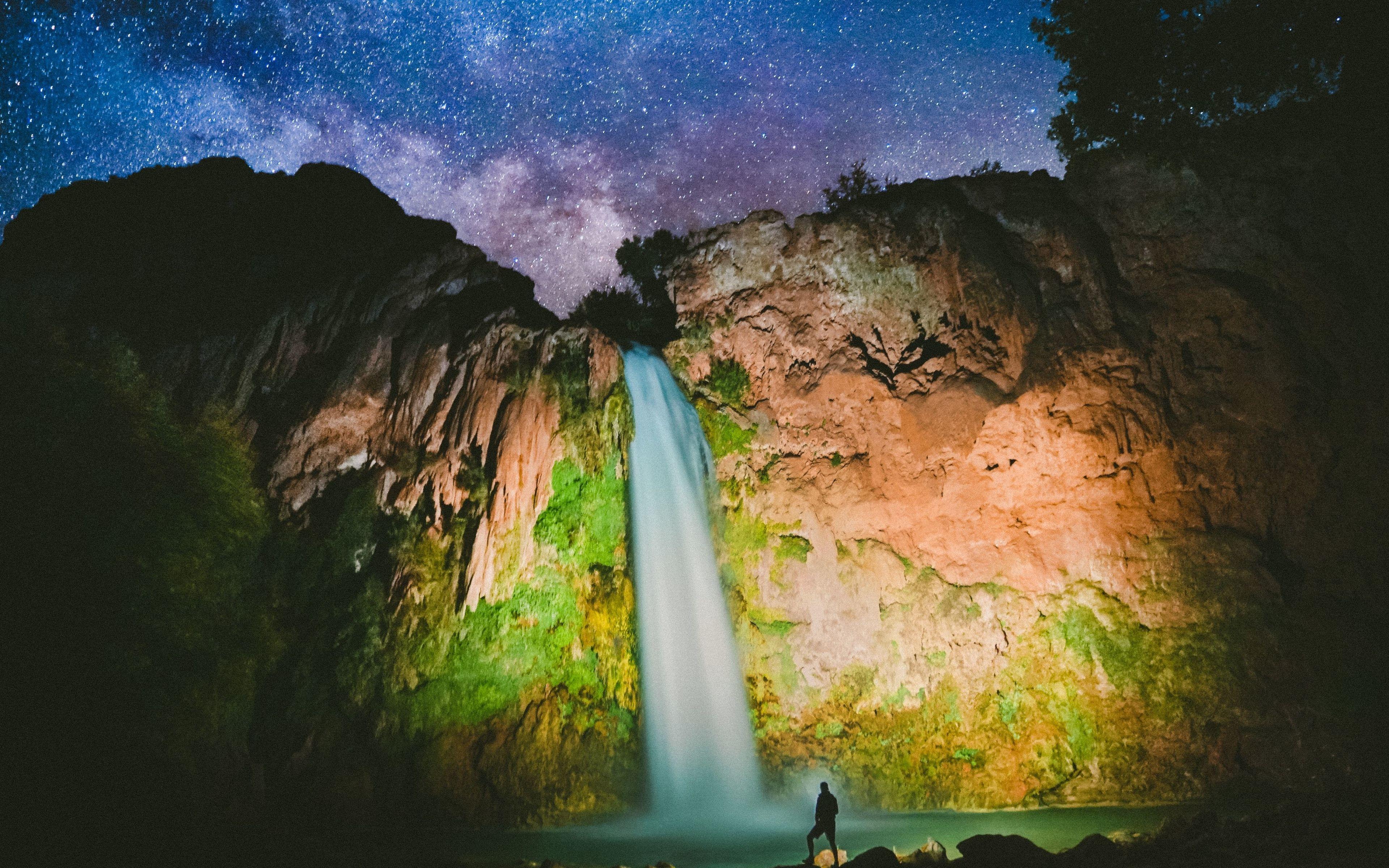 3840x2400 Download 3840x2400 wallpaper havasu falls, waterfall, nature, us