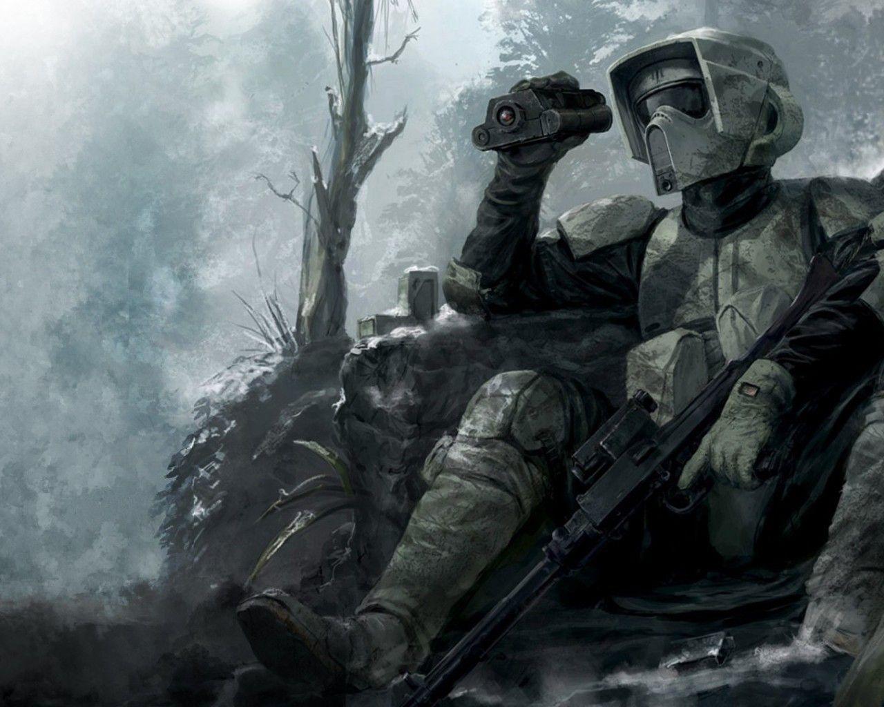 1280x1024 Download 1280x1024 Stormtrooper, Star Wars, Binoculars Wallpaper