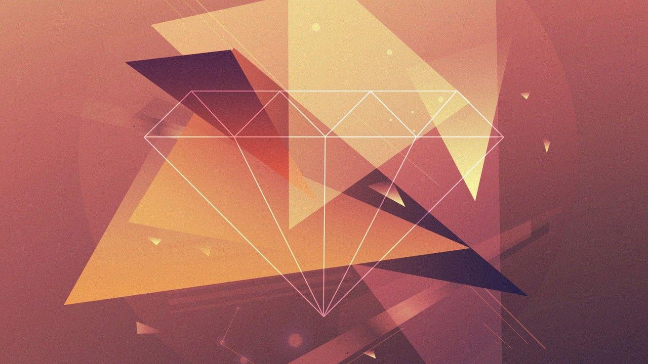 1280x720 Wallpaper polygon, 4k, 5k wallpaper, diamond, lines, brown, yellow