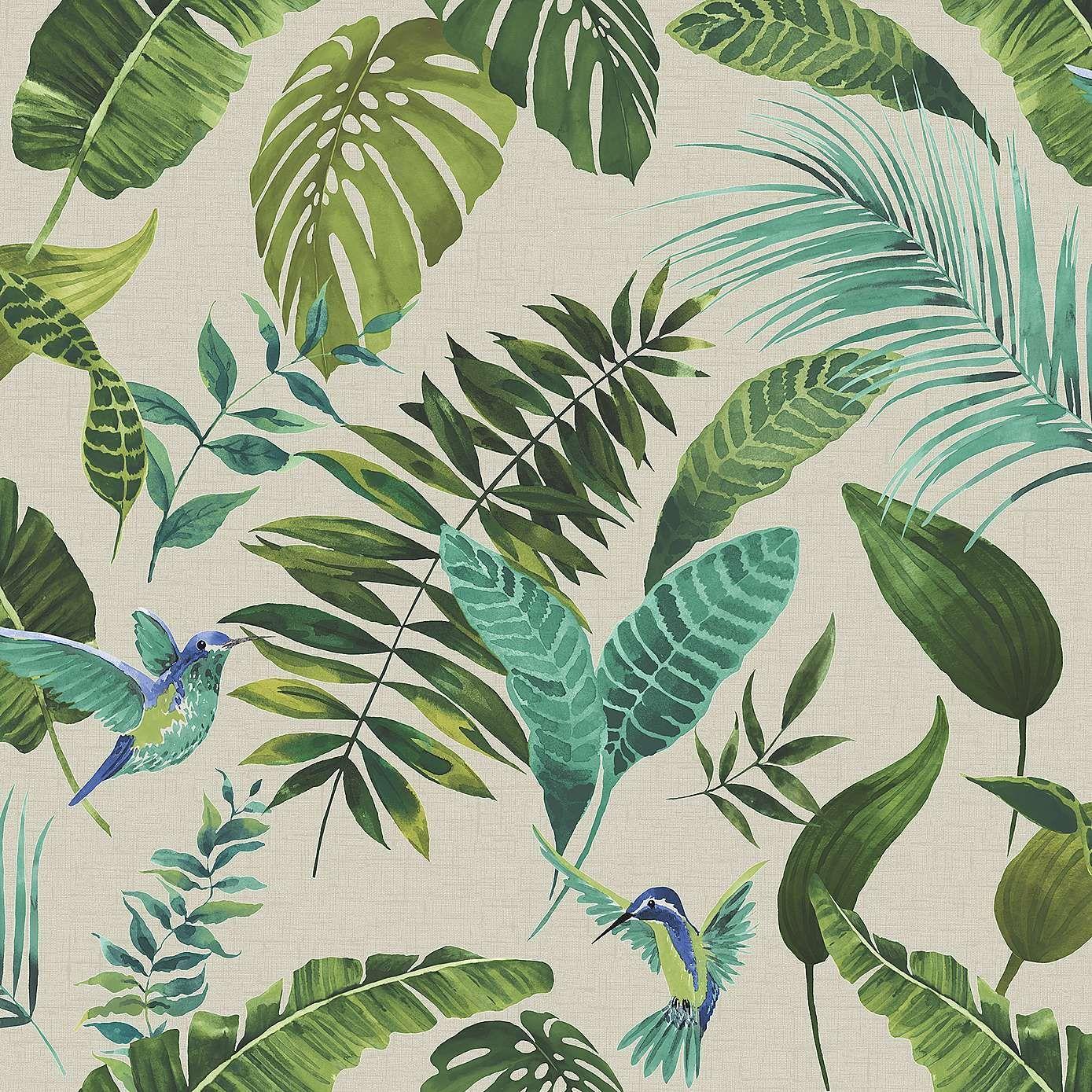 1389x1389 Floresta Green Wallpaper. Dunelm. Green wallpaper, Dining room
