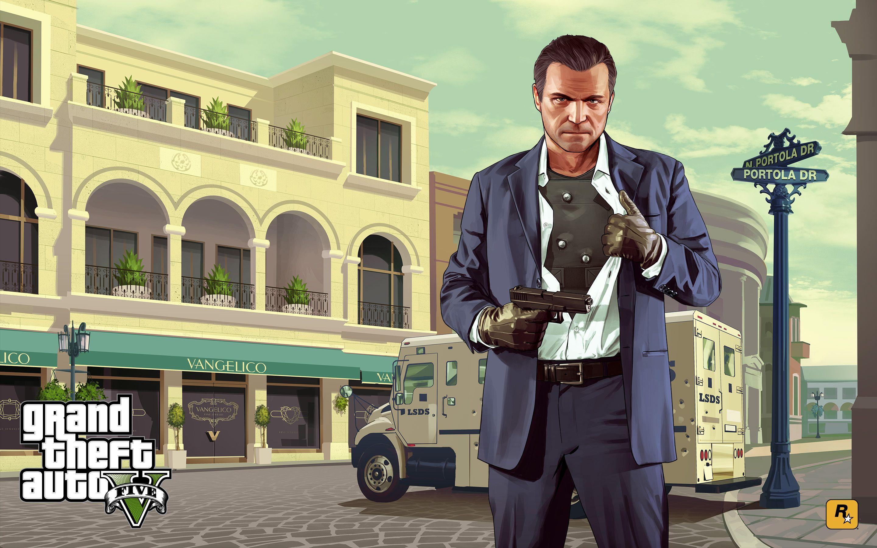 2880x1800 Widescreen Gaming GTA 5 1625 Wallpaper Michael Heist Grand Theft