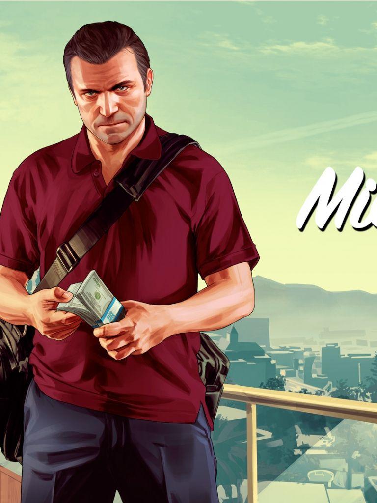 768x1024 Free download Gta 5 Wallpaper HD 1080p Gta 5 Michael Wallpaper HD