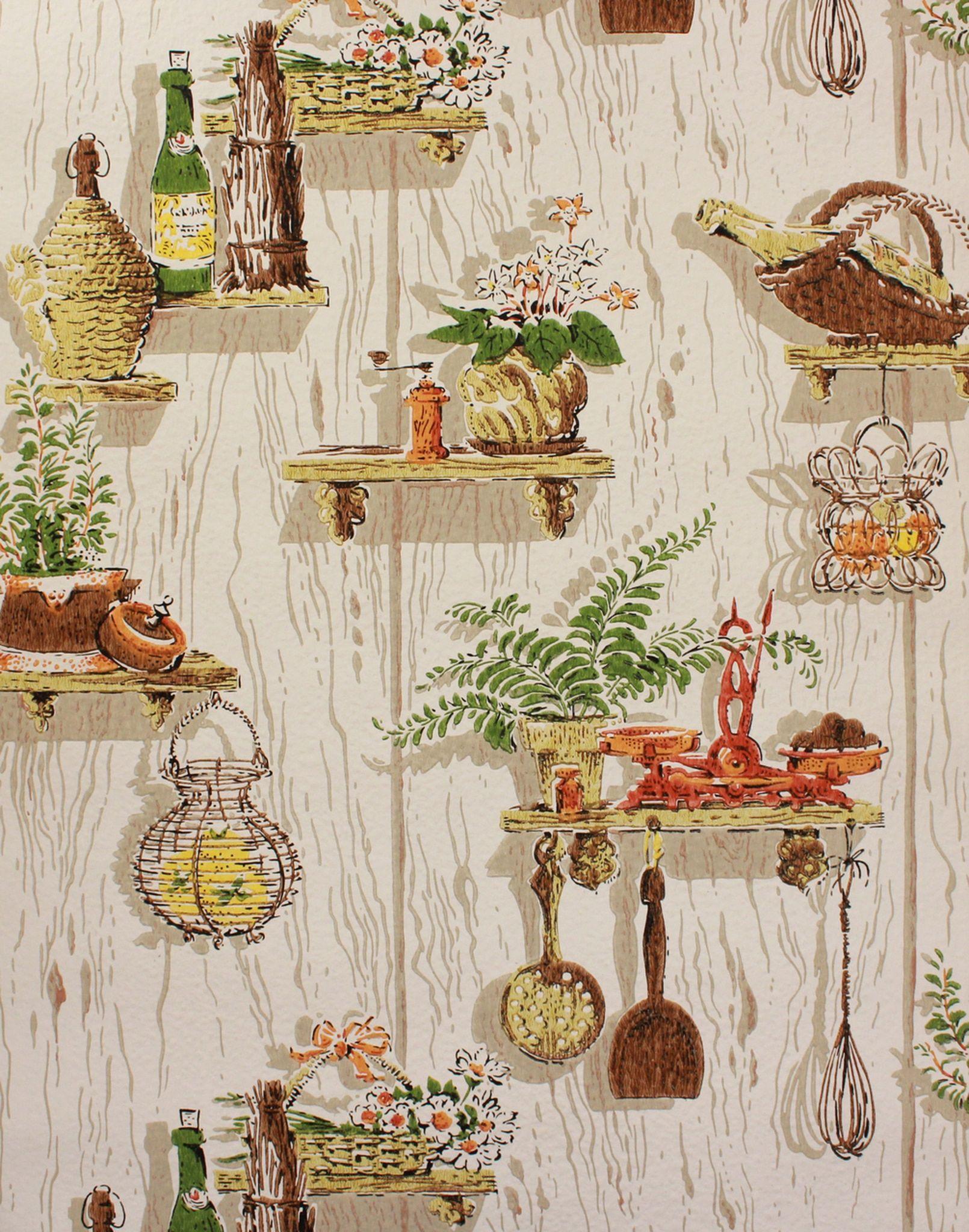 1610x2048 1970s Vintage Wallpaper Orange Kitchen Kitsch's Vintage
