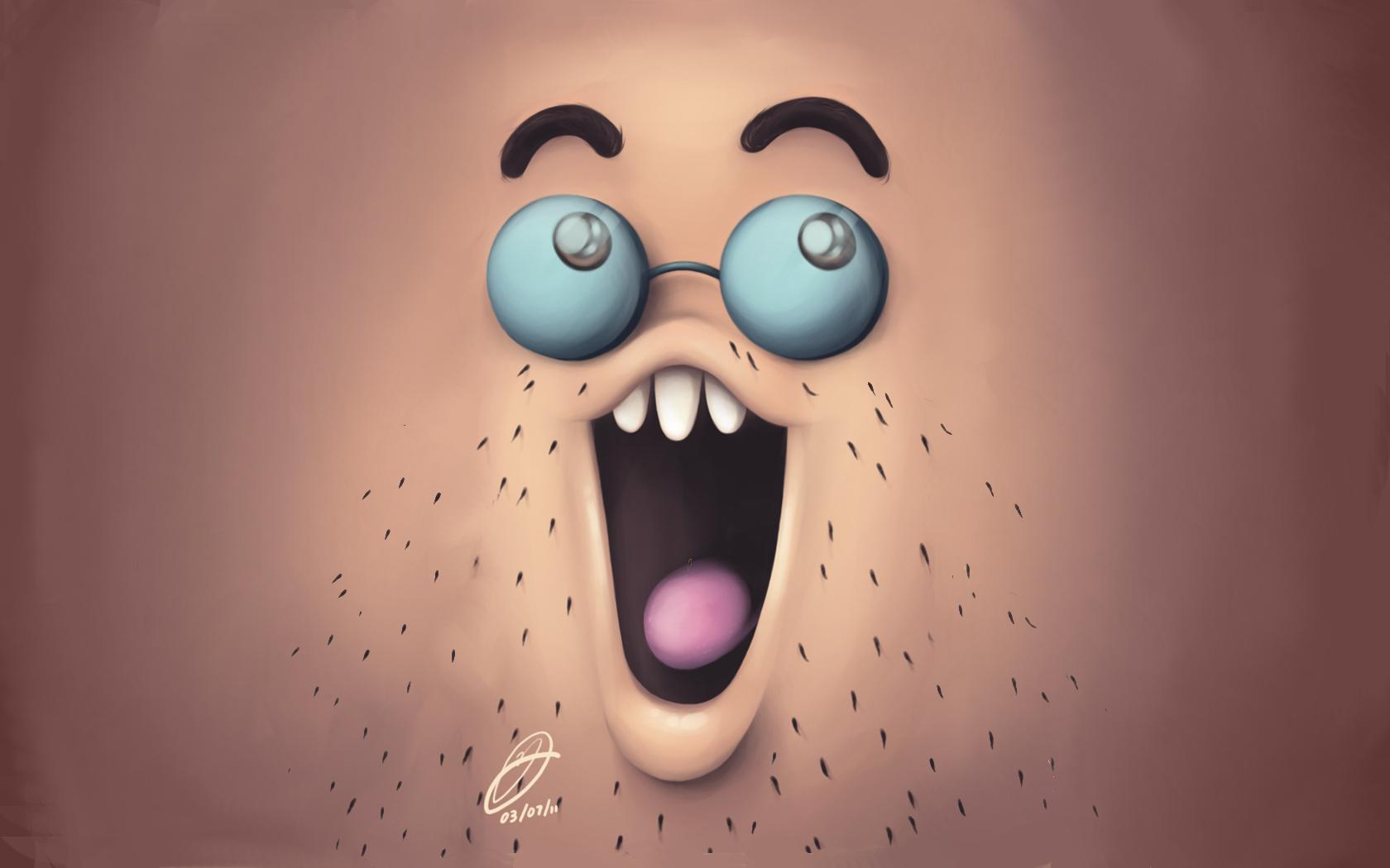 1680x1050 Free download Funny Face Wallpaper [1680x1050] for your Desktop