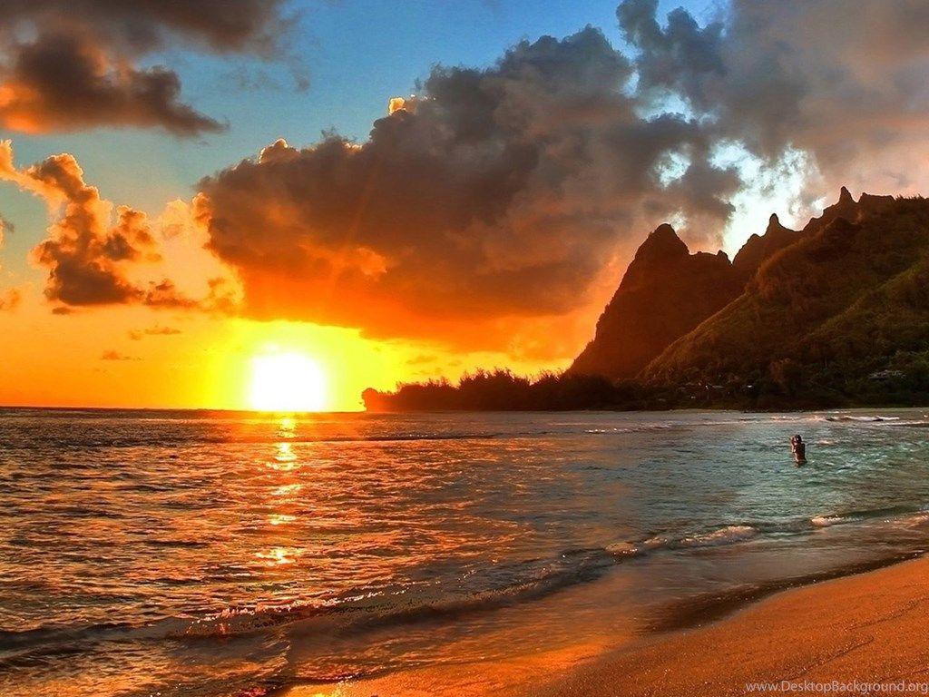 1024x768 Hawaii Sunset HD Wallpaper, HD Desktop Wallpaper Desktop Background