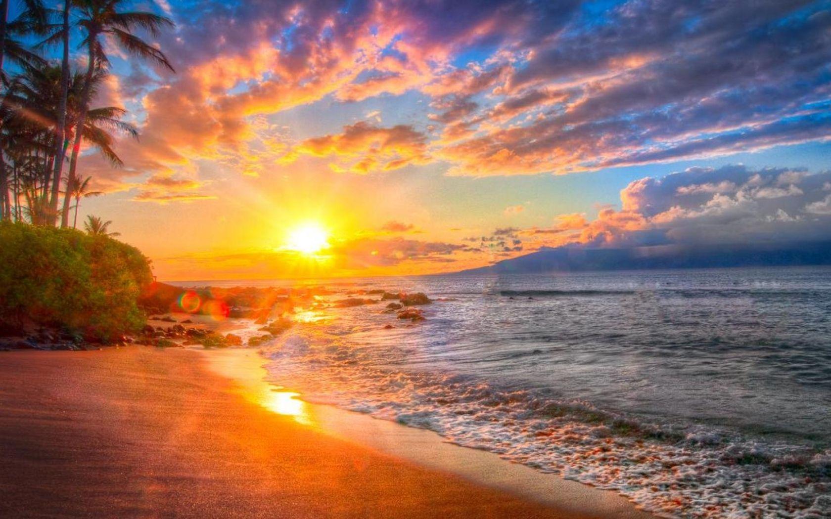 1680x1050 Free download Hawaii Sunset Wallpaper [1920x1080] for your Desktop