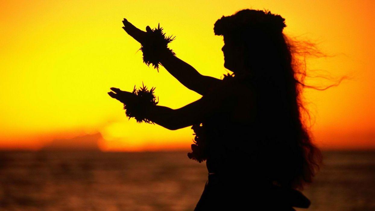 1244x700 Sunset Hawaii dancers Oahu wallpaperx1080