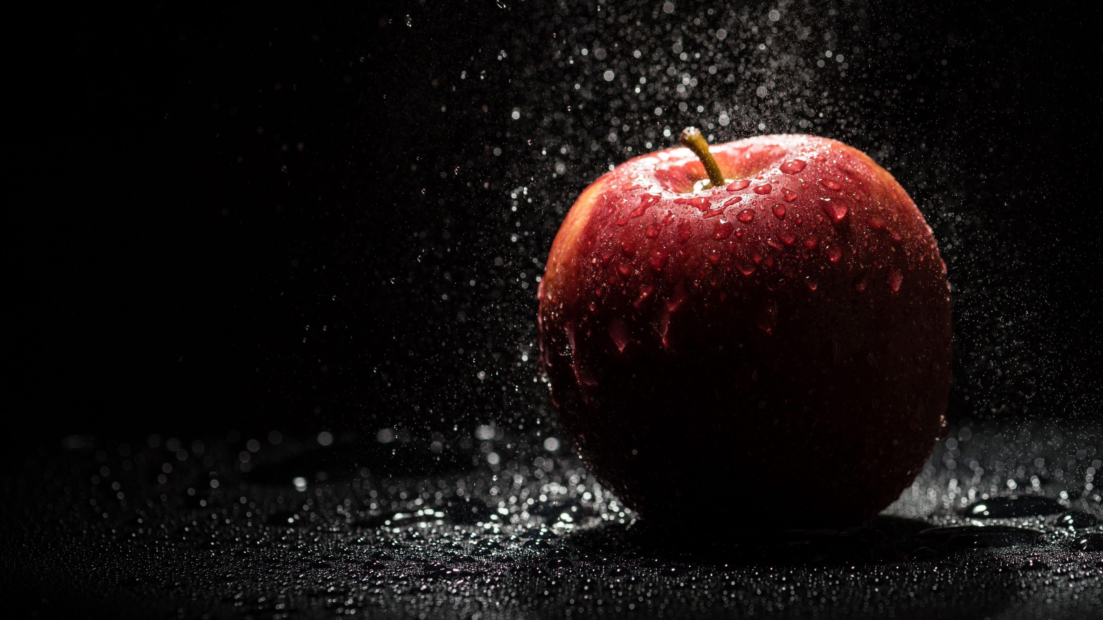 3840x2160 #shadow, #photography, #water, #fruit, #lights, #apples