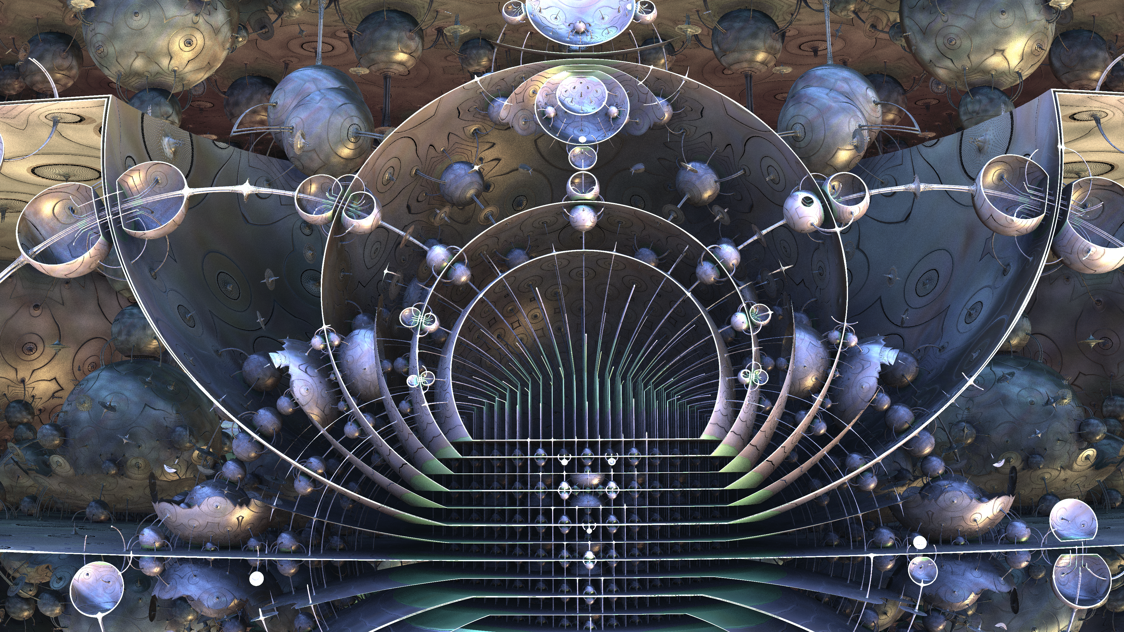 3840x2160 NanoTek Development Fractal Art Wallpaper