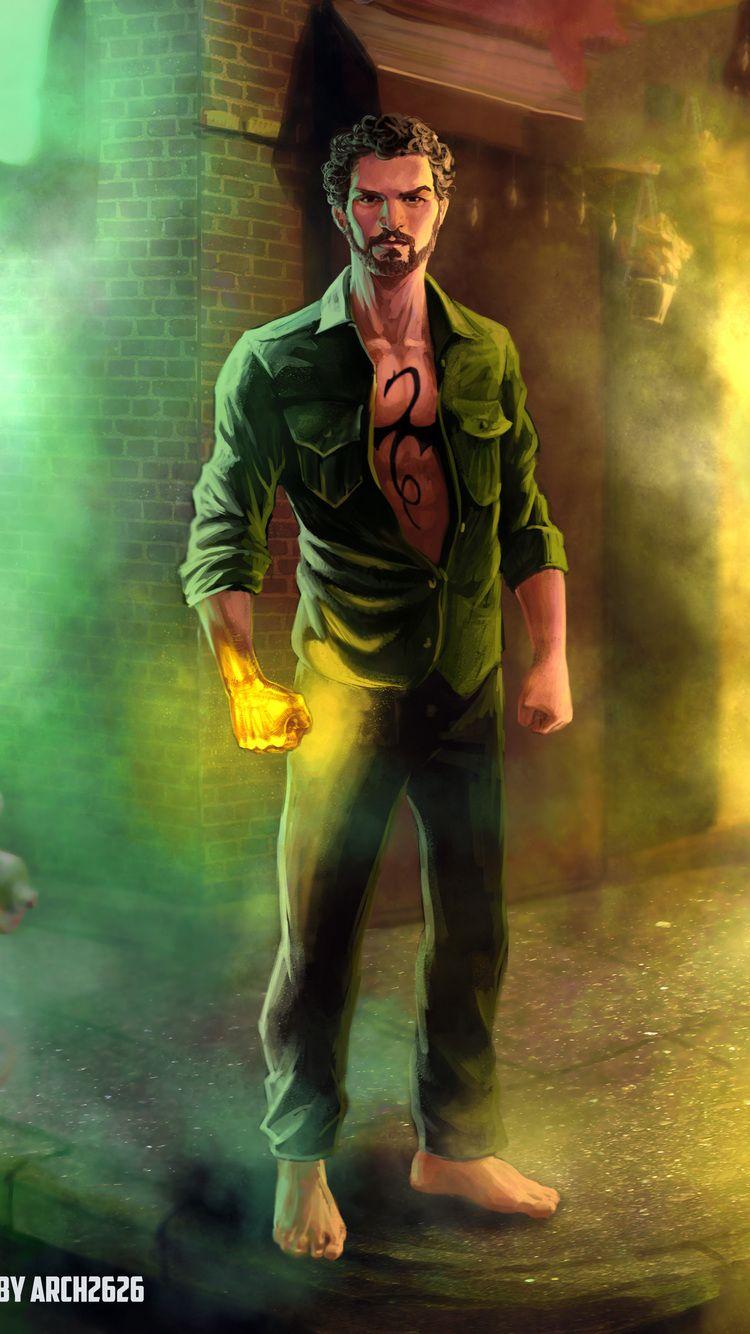 750x1334 Iron Fist In The Defenders Artwork iPhone iPhone 6S, iPhone 7 HD 4k Wallpaper, Image, Background, Photo and Picture