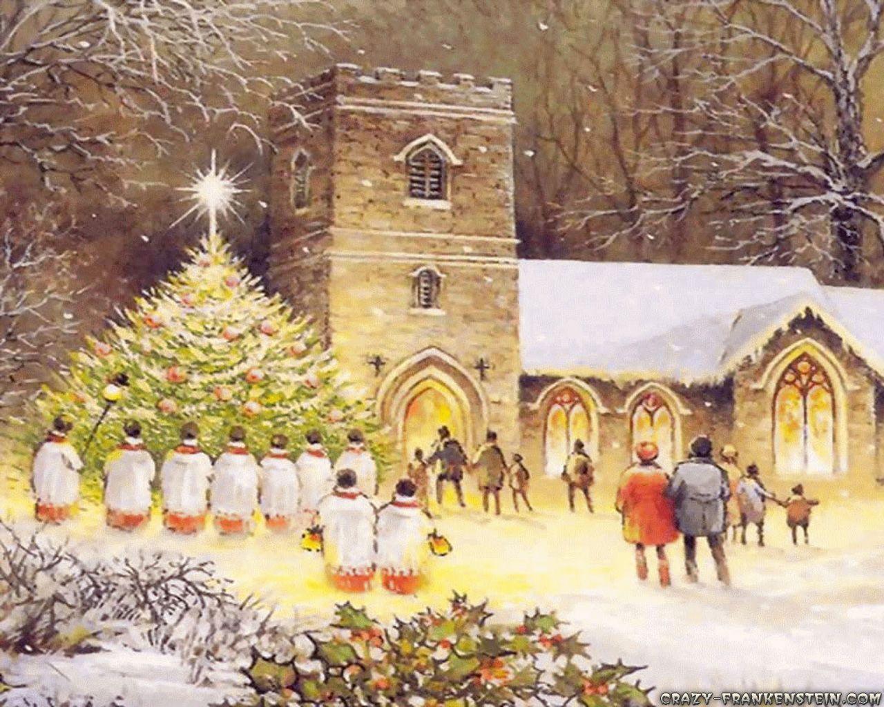 1280x1024 Old Fashioned Christmas Wallpaper
