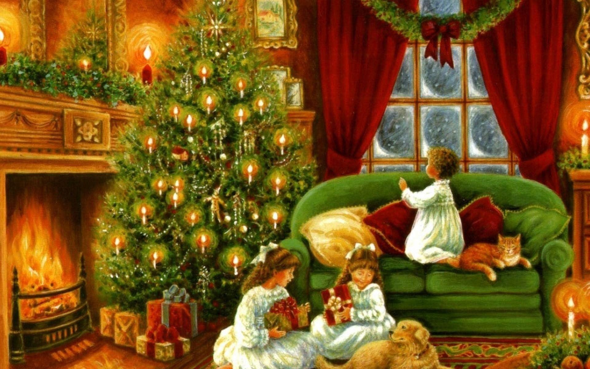 1920x1200 Old Fashioned Christmas HD Wallpaper. Background Image