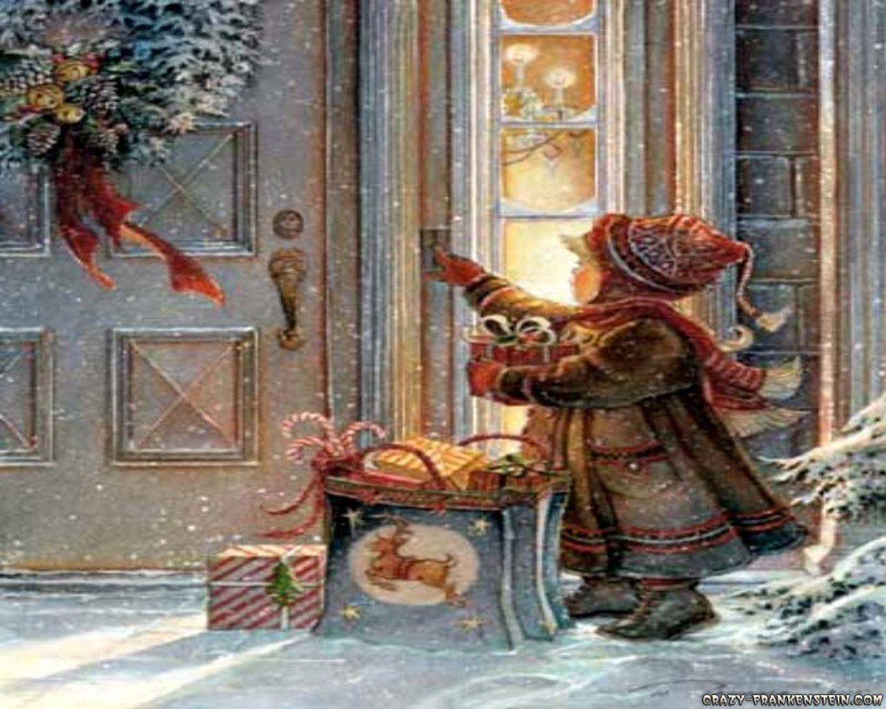 1280x1024 Old Fashioned Christmas Wallpaper