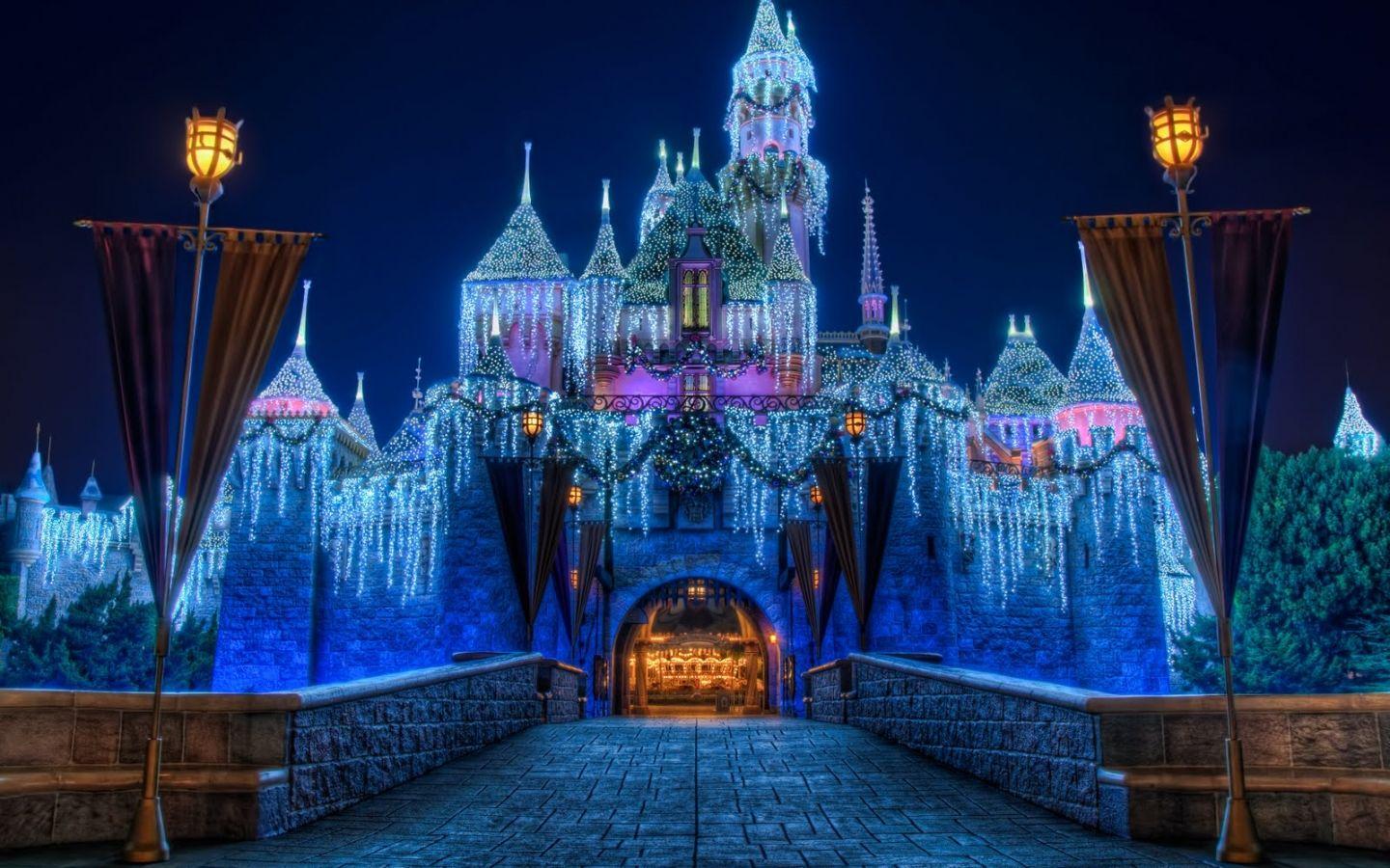 1440x900 Free download wallpaper Disney Castle Background HD wallpaper