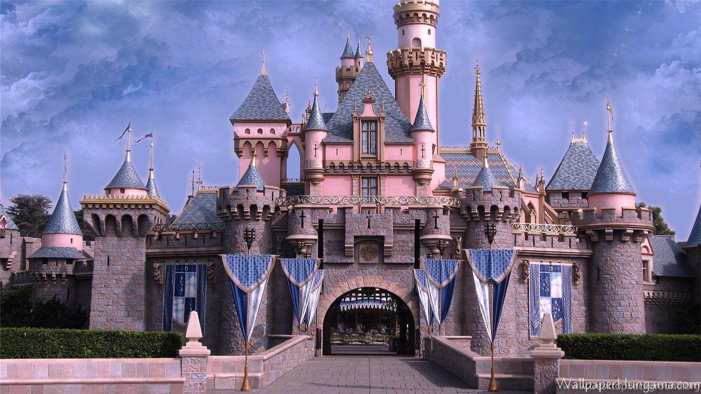 1366x768 Disney Castle Free Desktop Wallpaper Desktop Background