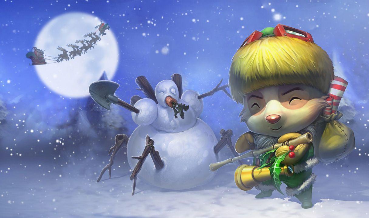 1215x717 Happy Elf Teemo Skin of Legends Wallpaper