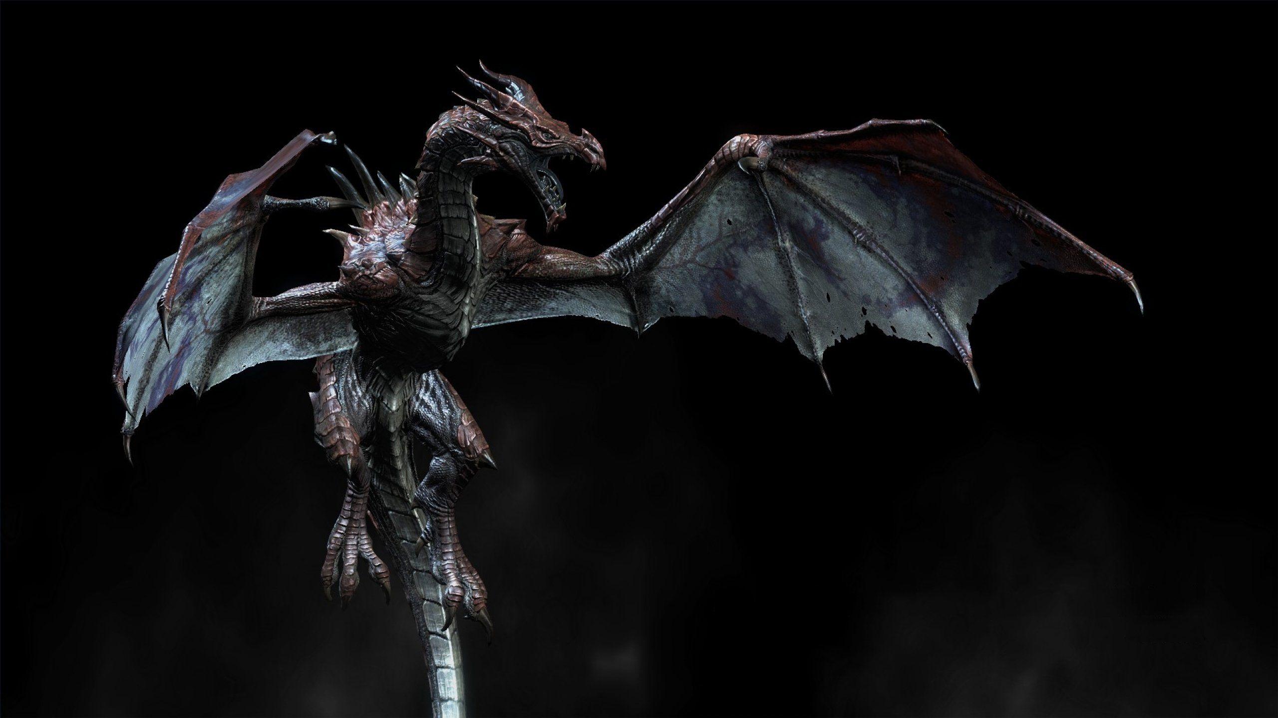 2560x1440 Skyrim Dragon Loading Screen 875995