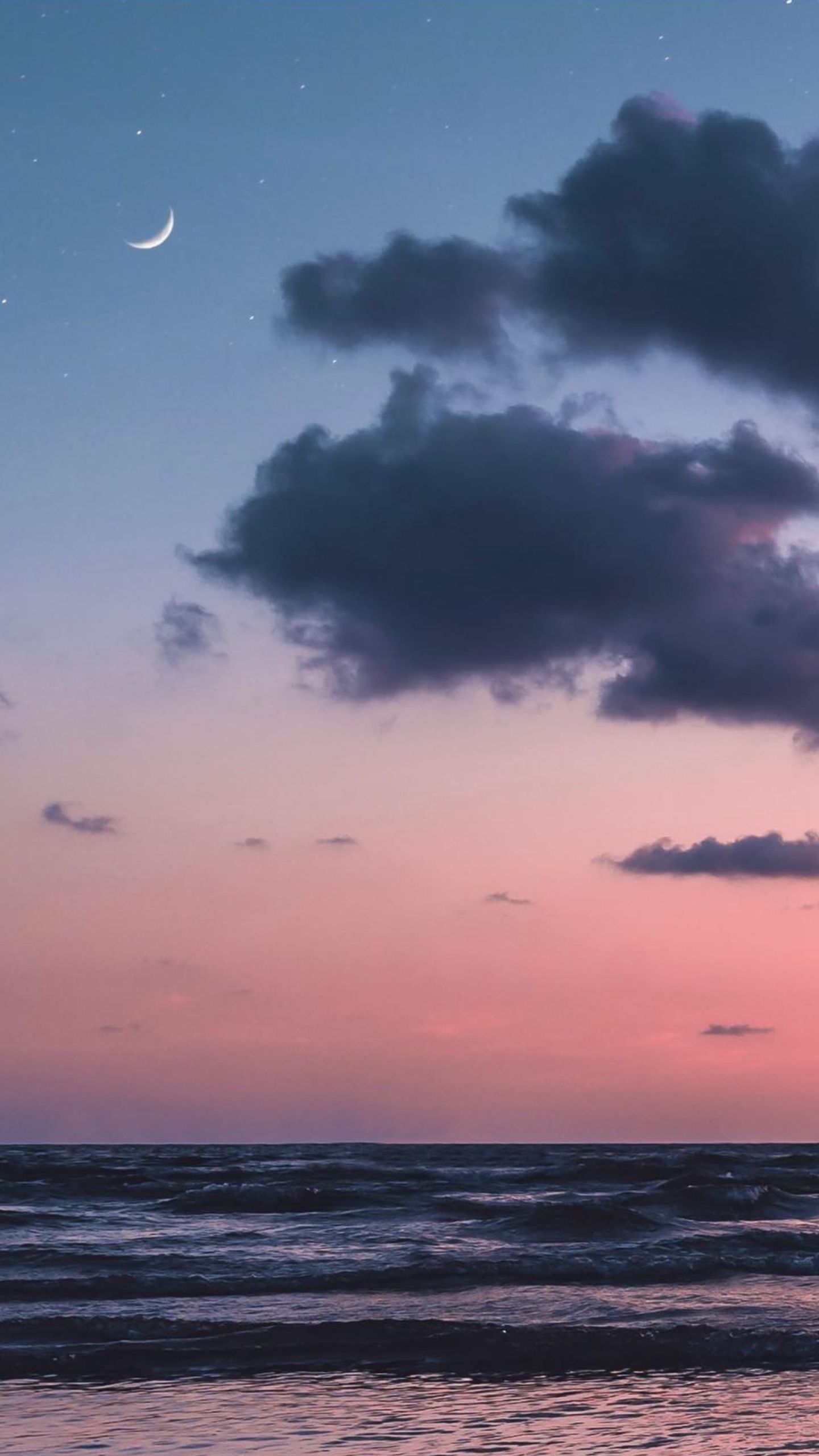 1440x2560 Wallpaper Moon, Cloud, Water, Atmosphere, Daytime, Background Free Image