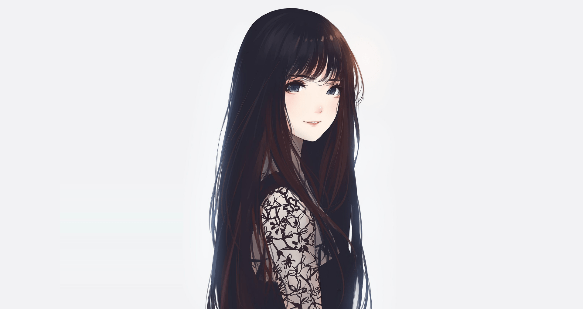 1920x1018 Elegant Long Haired Anime Girl Wallpaper By KDx1697