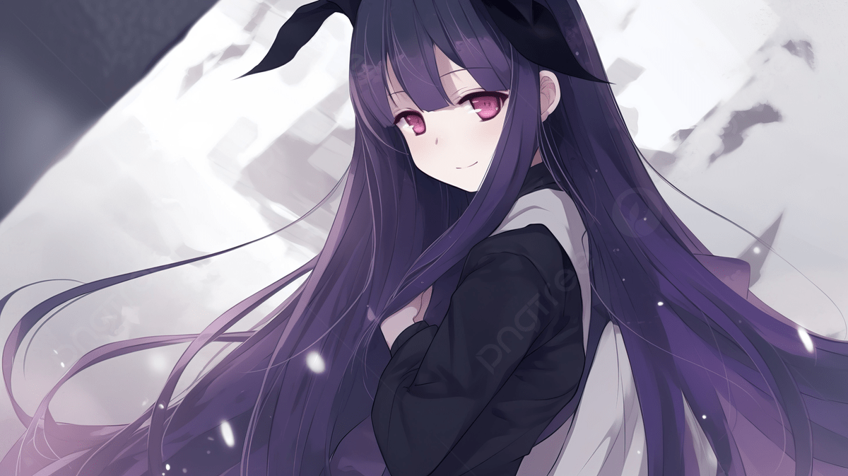 1200x673 The Anime Girl With Long Dark Hair, Stocking Picture, Image, Picture Background Image And Wallpaper for Free Download