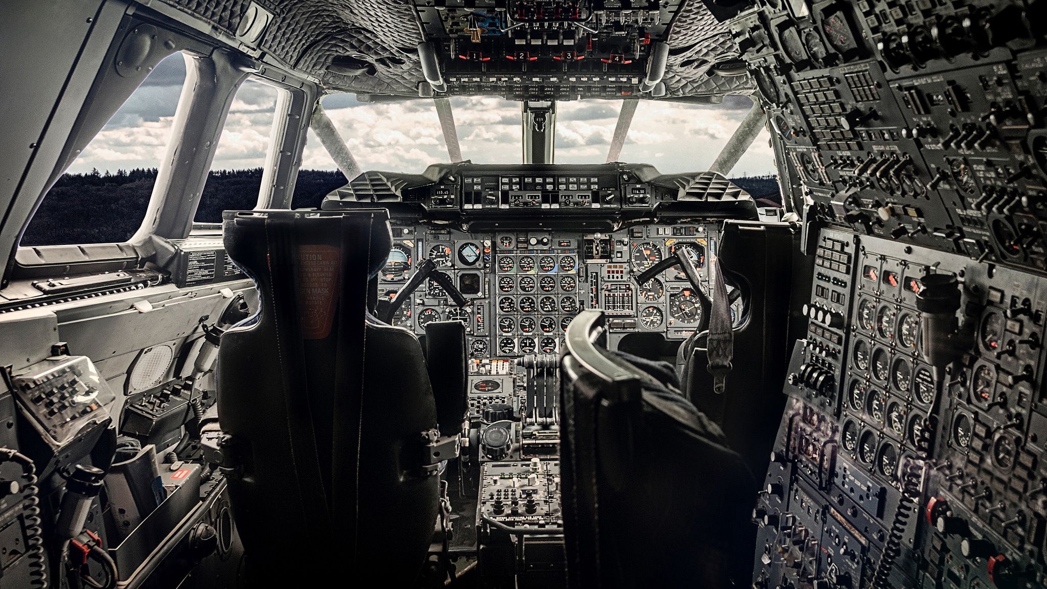 2048x1152 Wallpaper aviation, devices, cabin, the plane, Concord for mobile and desktop, section авиация, resolution 2048x1152