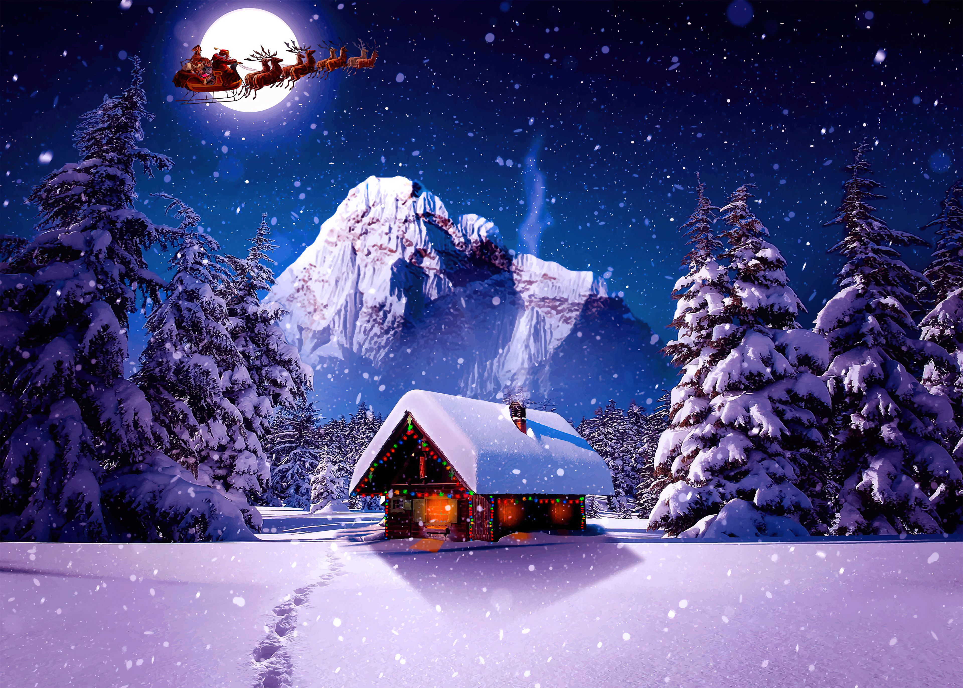 3840x2743 Christmas Eve Wallpaper and Background