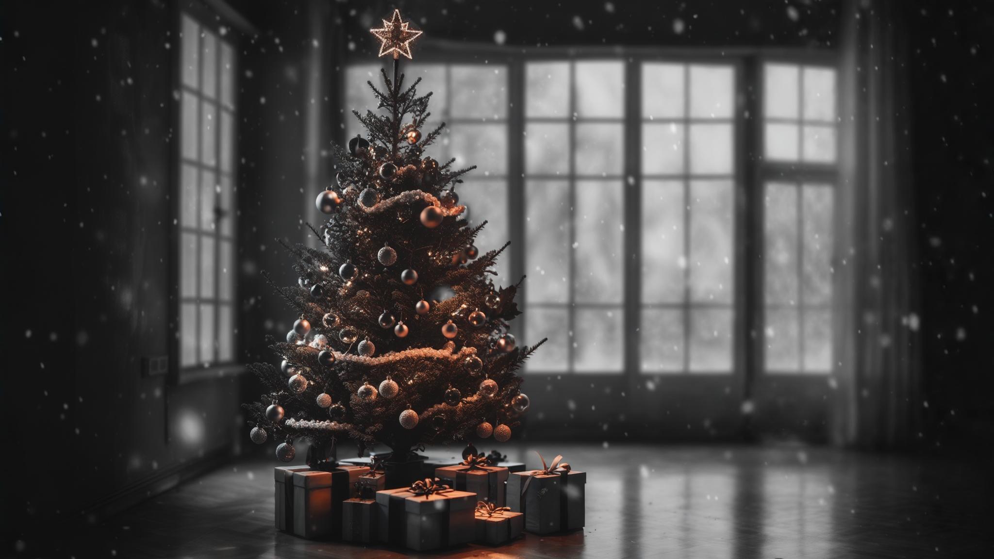2048x1152 Stunning Christmas Tree Wallpaper