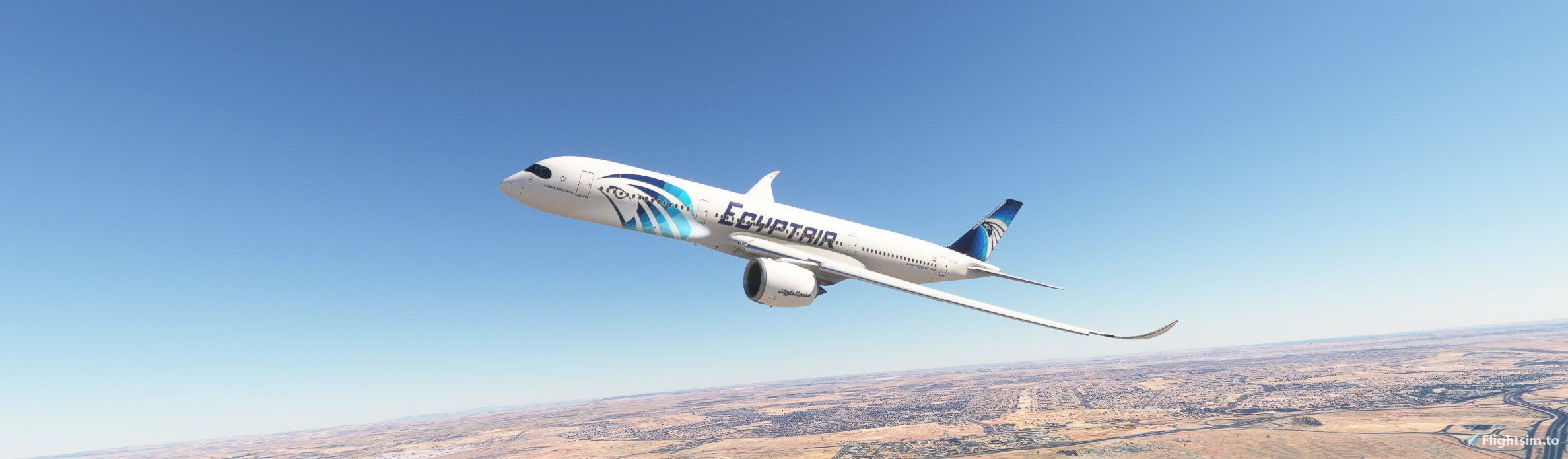 2375x695 IniBuilds A350 900. Egyptair SU EGG. Requested Liveries For MSFS