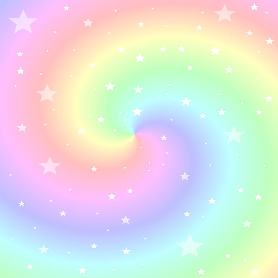 900x900 Rainbow Swirl with Stars