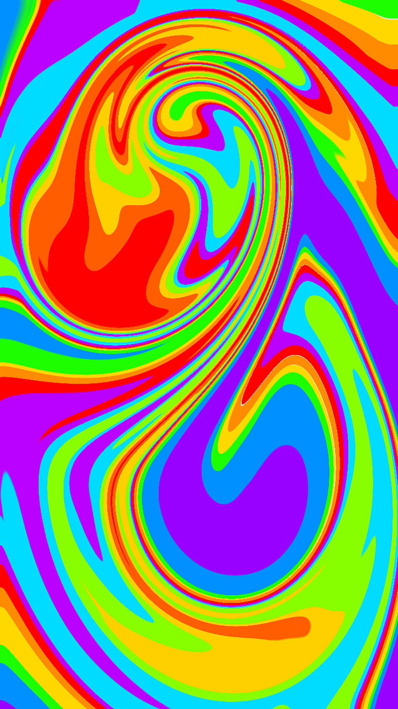 800x1424 Neon rainbow, swirls, HD phone wallpaper