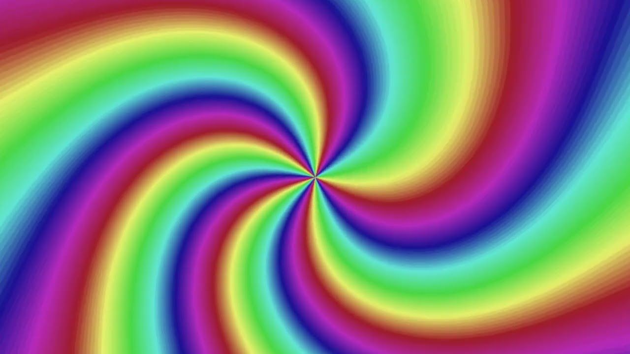 1280x720 Colorful Rainbow Spiral Swirl Psychedelic Hypnotic Optical Illusion Wallpaper Background
