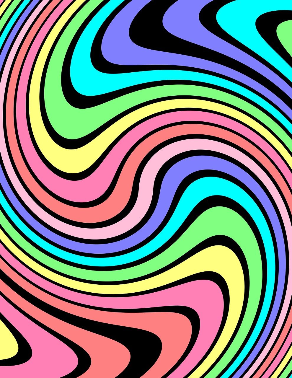 989x1280 Download Rainbow Nature Swirl. Royalty Free Stock Illustration Image