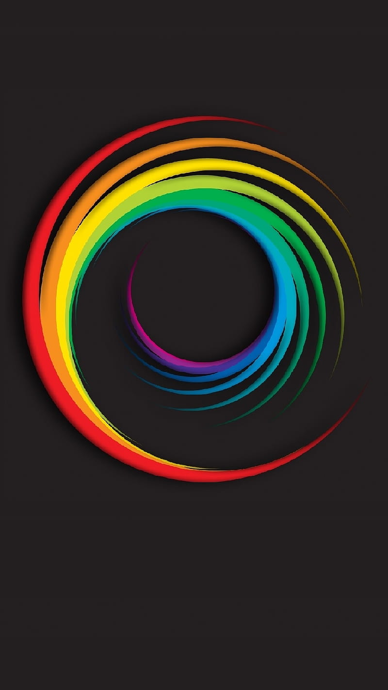 800x1422 Rainbow swirl, circle, HD phone wallpaper